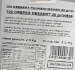 Pannenkoekje ''dessert'' 100 x 20 gram totaal 2 kilo ''American pancakes'' - Afbeelding 4