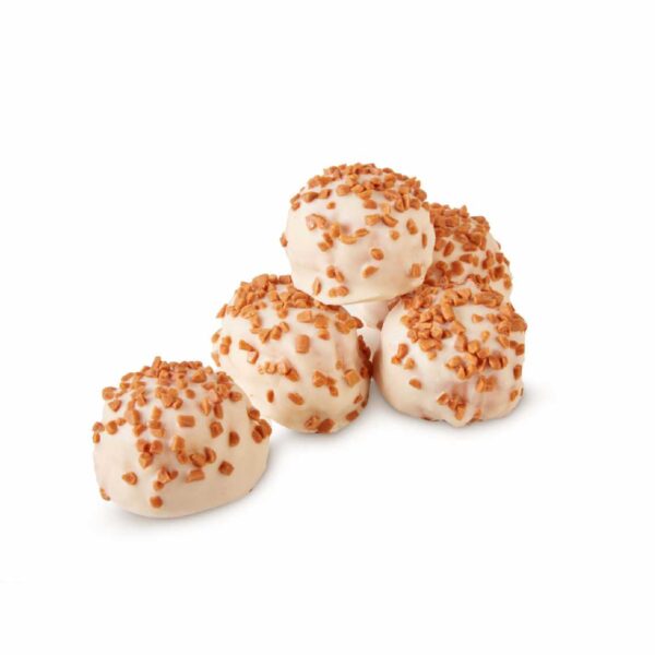 88 x Witte Popdots Caramel 25 Gram per stuk