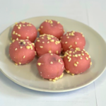 Popdots strawberry on plate