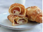 48 Ham kaas roomboter croissants ( met plak ham) 95gram per stuk - Afbeelding 2