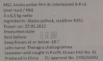 Alaska Pollak met huid en graat interleaved 150-200gram 3 x 6,5 kilo doos - Afbeelding 6