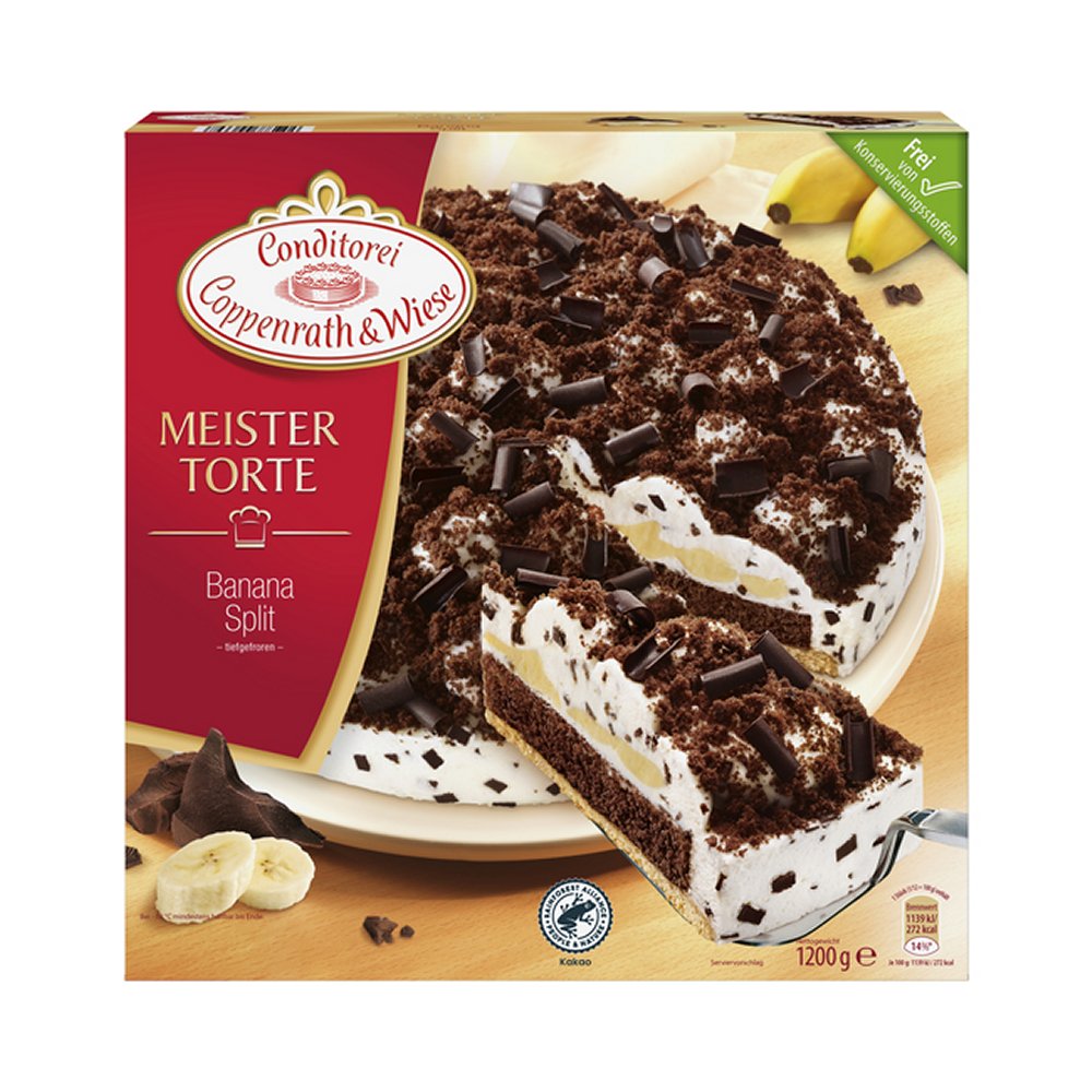 banaan Taart Banana Split 6 x 1200 gram Coppenrath & Wiese - Afbeelding 1