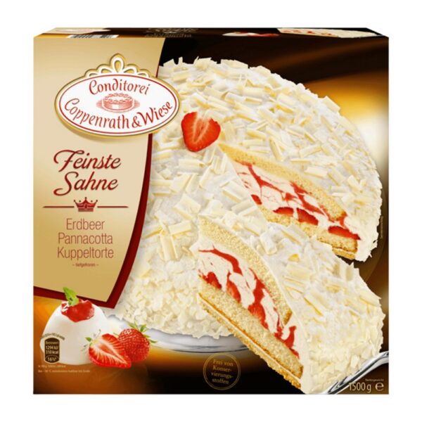 Aardbeien pannacot taart  4 stuks a 1500 gram coppenrath & wiese