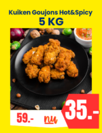 Kuiken Goujons hot & spicy HALAL 5 x 1 kilo