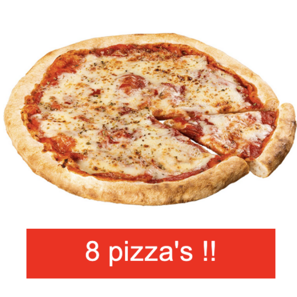Steenoven Pizza Mozarella 8 stuks a 365 gram