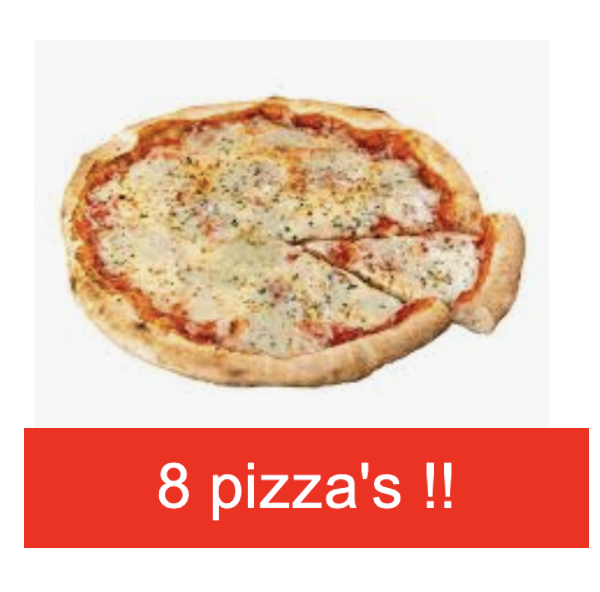 Steenoven Pizza  Quattro Formaggi 8 stuks a 365 gram