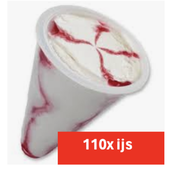 kauwgombal beker ijs  110x100ml