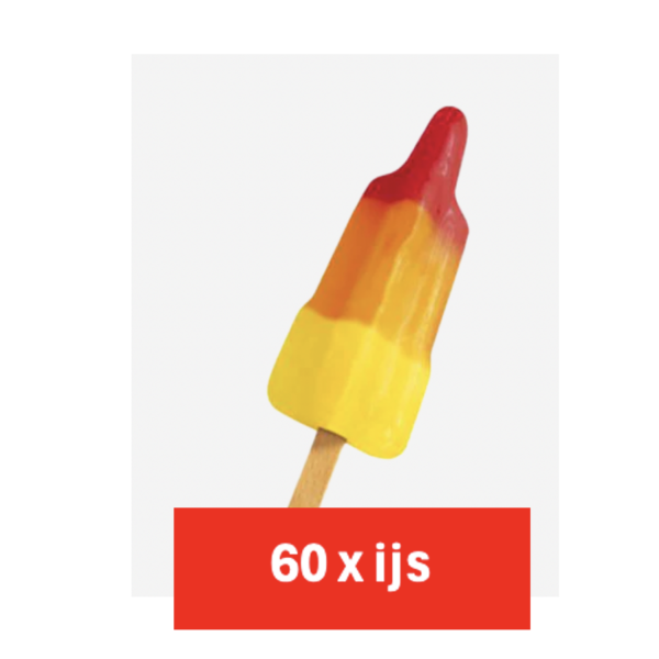 60 raket waterijsjes  ( 4 dozen x 15 stuks )