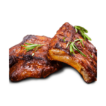 Gegaarde gemarineerde spareribs 10 kg.