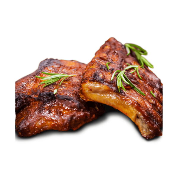 Gegaarde gemarineerde spareribs 10 kg.
