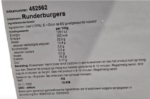 XXL Rauwe Runderburgers 13 kilo (ca 200gram per hamburger) - Afbeelding 3