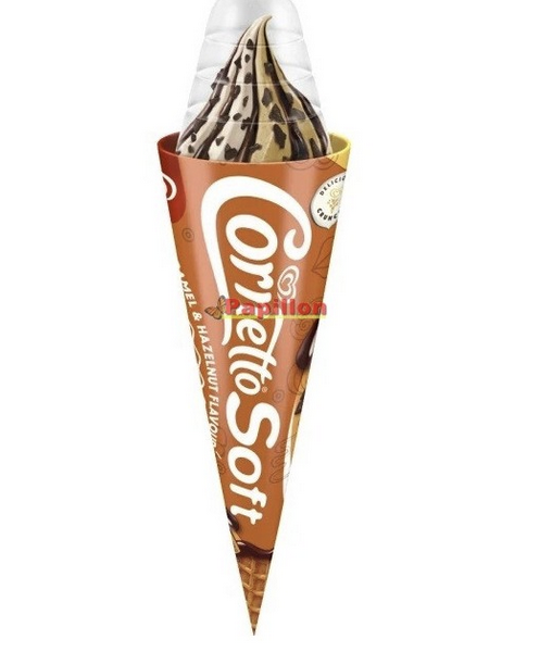 OLA Cornetto Soft Caramel Hazelnoot 24 x 140ml