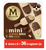 Magnum Mini almond remix 6 doosjes met in elk doosje 6x55 ml