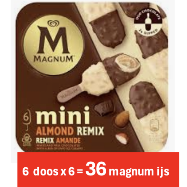 Magnum Mini almond remix 6 doosjes met in elk doosje 6x55 ml