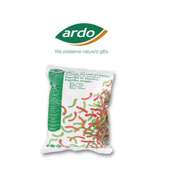 Paprika reepjes rood en groen Ardo 4 x 2,5 kilo