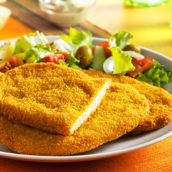 Chicken Schnitzel Breaded 4x1 kilo *HALAL*