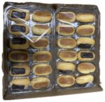 MINI ECLAIRS GEVULD MET VANILLEROOM 1,6 kg. ( 100 stuks )