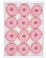 Pink Donuts 36 stuks  (3 trays met 12 roze donuts)