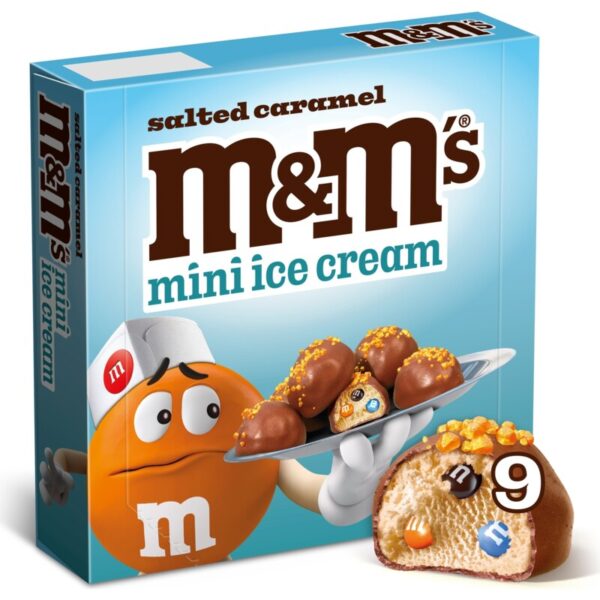 M&M’s Mini Ice Cream – Salted Caramel 14x9 stuks
