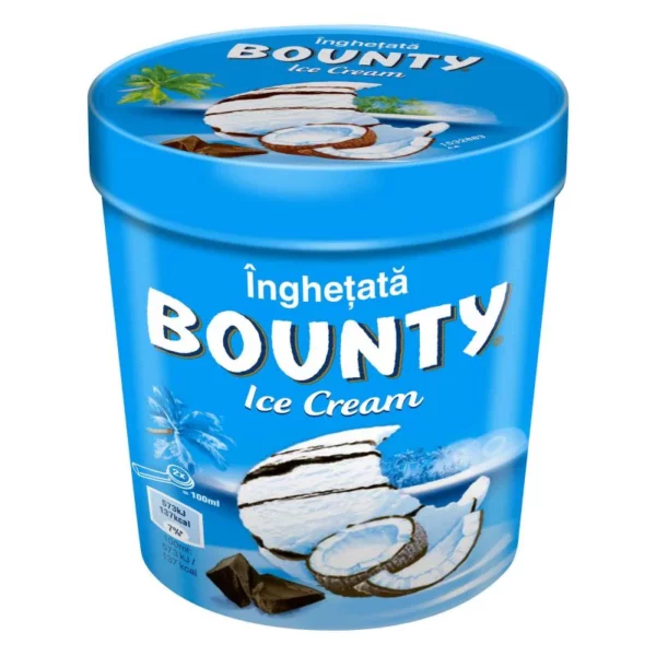 Bounty IJs met kokos en melkchocoladetopping 8x450 ml