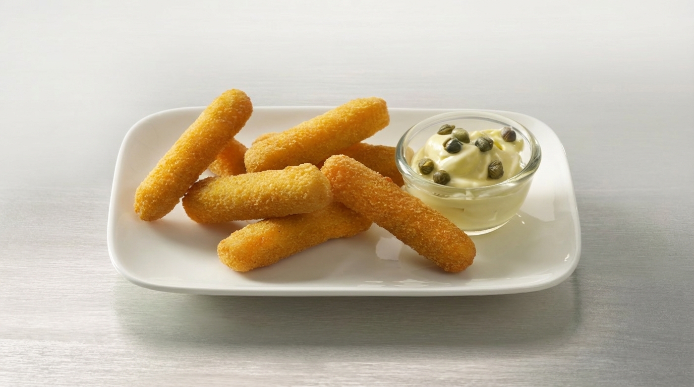 Visfriet gepaneerd en voorgebakken – 5 x 1 kg Visfriet gepaneerd en voorgebakken - 5 x 1 kg