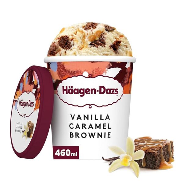 Häagen-Dazs Vanilla Caramel Brownie ijsbekers 8x460 ml