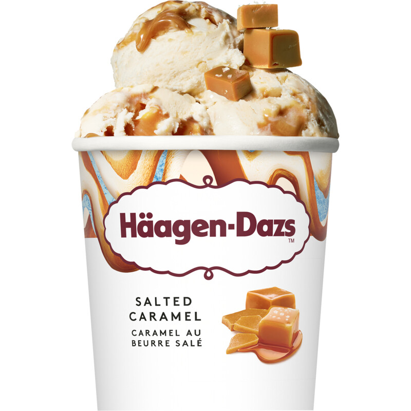 image Häagen-Dazs Salted caramel ijsbekers 8×460 ml - Afbeelding 1