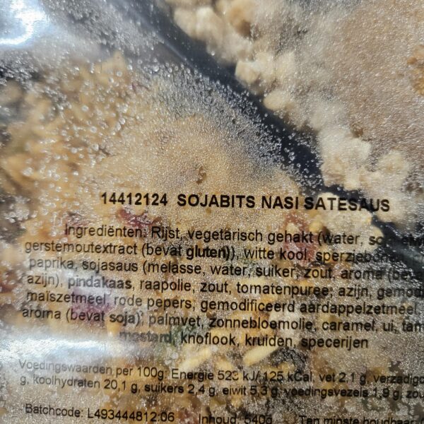 nasi sate saus Maaltijd 12x 540gr "Samen Tegen Voedselverspilling"