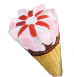Aardbeien Delight ijshoorntjes 72 stuks a 110 ml