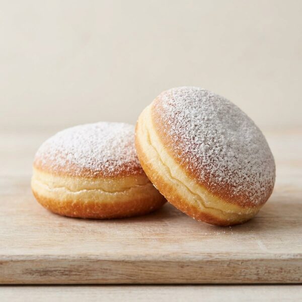 Berliner abrikoos met poedersuiker 72 gram