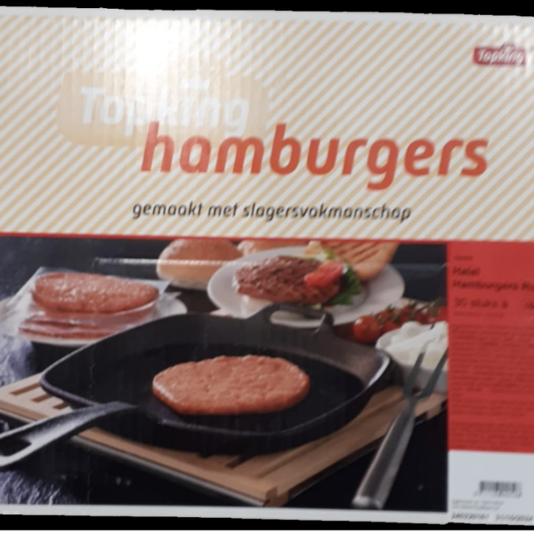 Hamburger RAUW rundvlees  30x100 gram HALAL