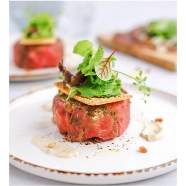 Carpaccio rund 6,4 kilo ( 80 porties van 80 gram / 16 pakjes elk 5 porties )