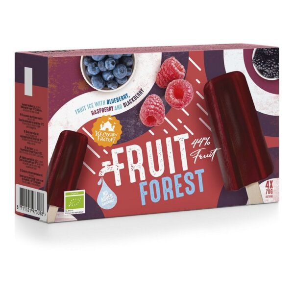 Vruchten Ijs  forest fruit 8 dozen x 4 ijsjes van 70 ml