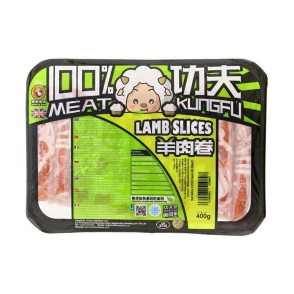 Lamsvlees Kung fu Food plakjes 20 x 400 gram