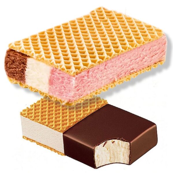 Vanille ijs met chocolade en chocolade aardbeien 95 ijsjes