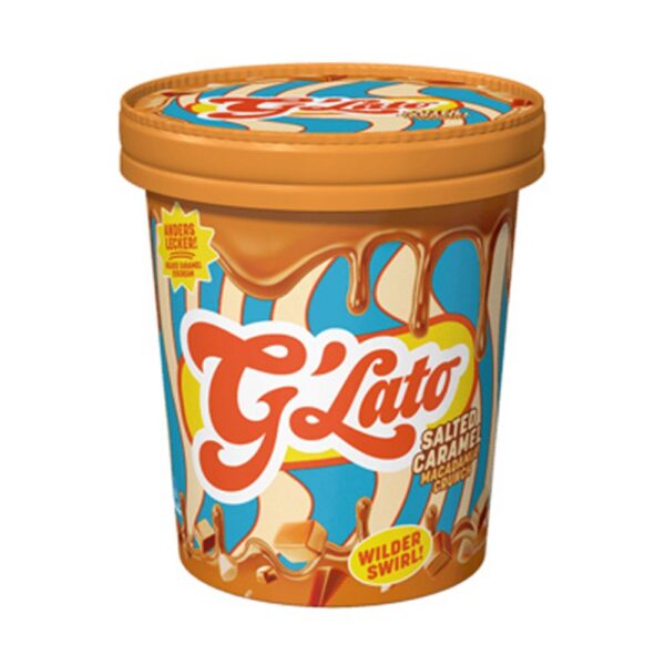 G’Lato Salted Caramel Macadamia 8 bekers x 465ml ''Samen Tegen Voedselverspilling''