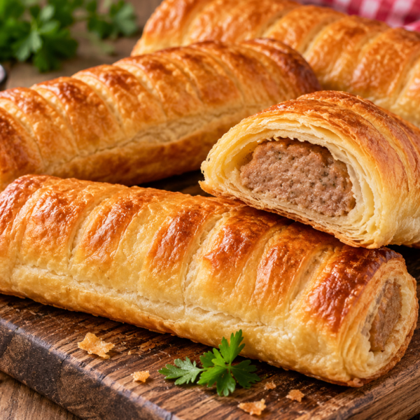 Worstenbroodje XL Bladerdeeg Bake-off 72 × 110 gram