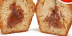 Muffins caramel doorgesneden, gevuld met karamel | Horeca-Groothandel